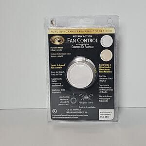 Hampton Bay Fan Control 750 450 Rotary Fan Control Quiet 3 Speed White & Ivory